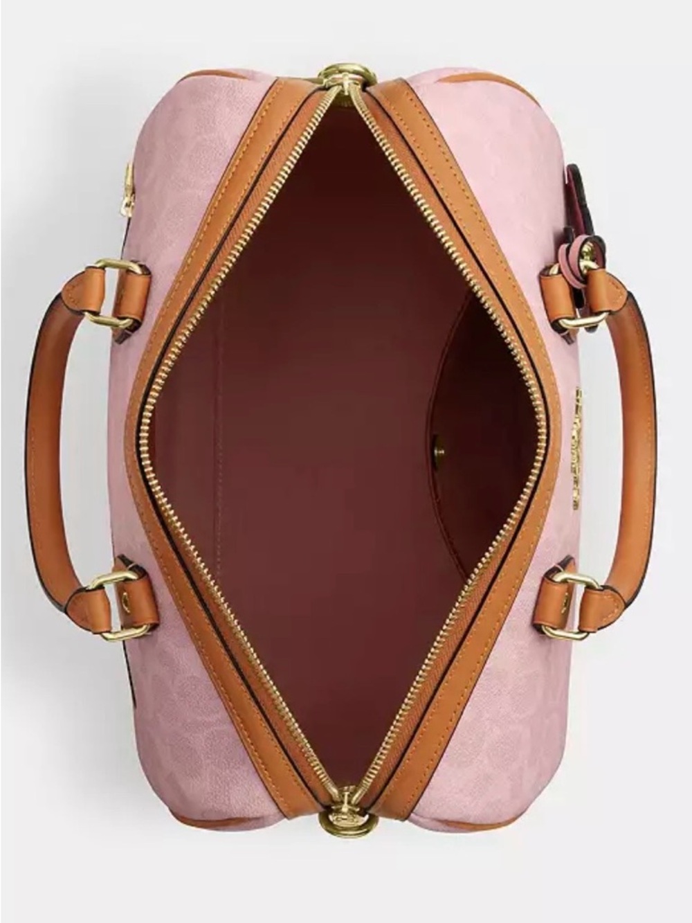🌸New Coach Large Powder Pink Rowan w/Charms - Picture 4 of 7